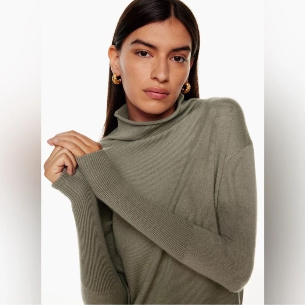 Wilfred Cyprie Sage Green Turtleneck Sweater Sz N
